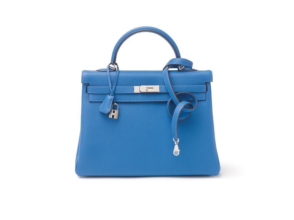 Handbag, Bag, Blue, Fashion accessory, Birkin bag, Kelly bag, Electric blue, Azure, Turquoise, Tote bag, 