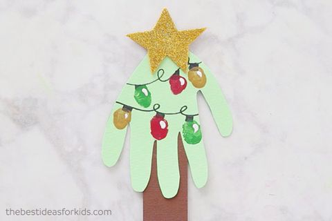 kids christmas crafts handprint christmas card