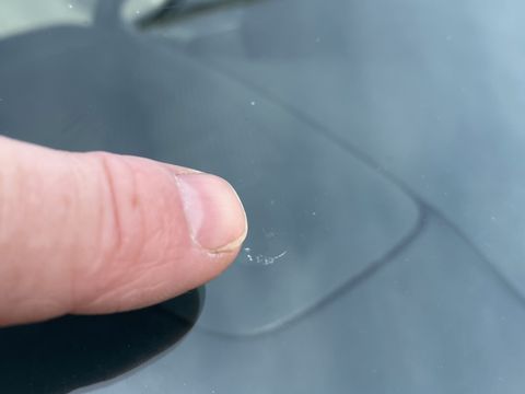 repaired windshield chip