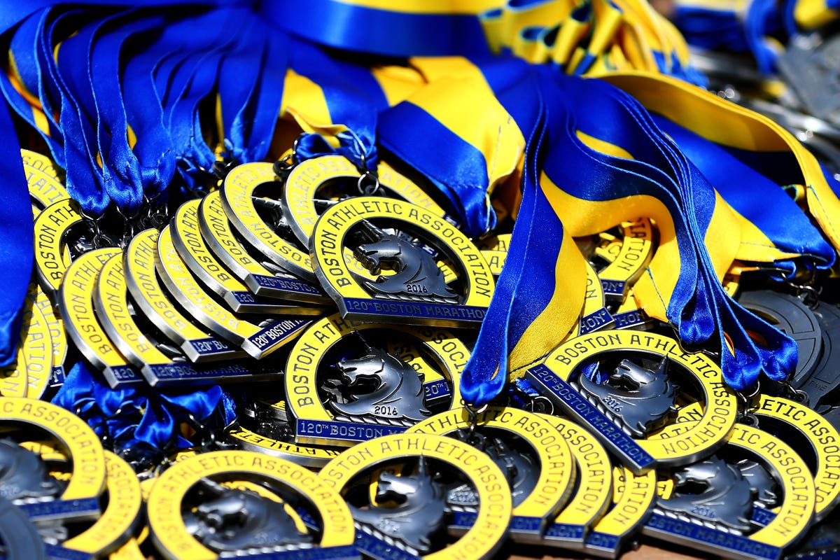 Boston Strong - Boston Marathon Medal Display - Blue Diamond Displays