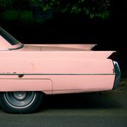 fins of pink classic car