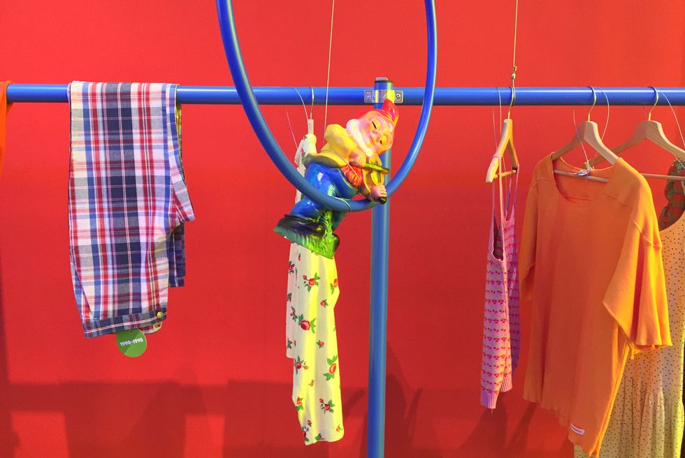 Clothes hanger, Yellow, Textile, 