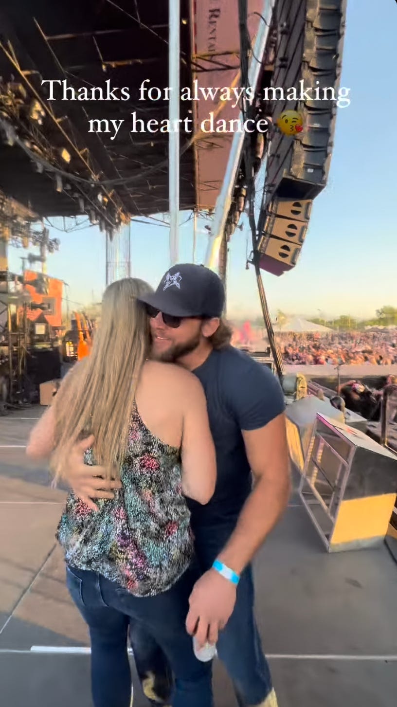 fire country cast max thieriot wife anniversary instagram