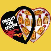 fireball cinnamon whisky heart shaped anti valentine's day box