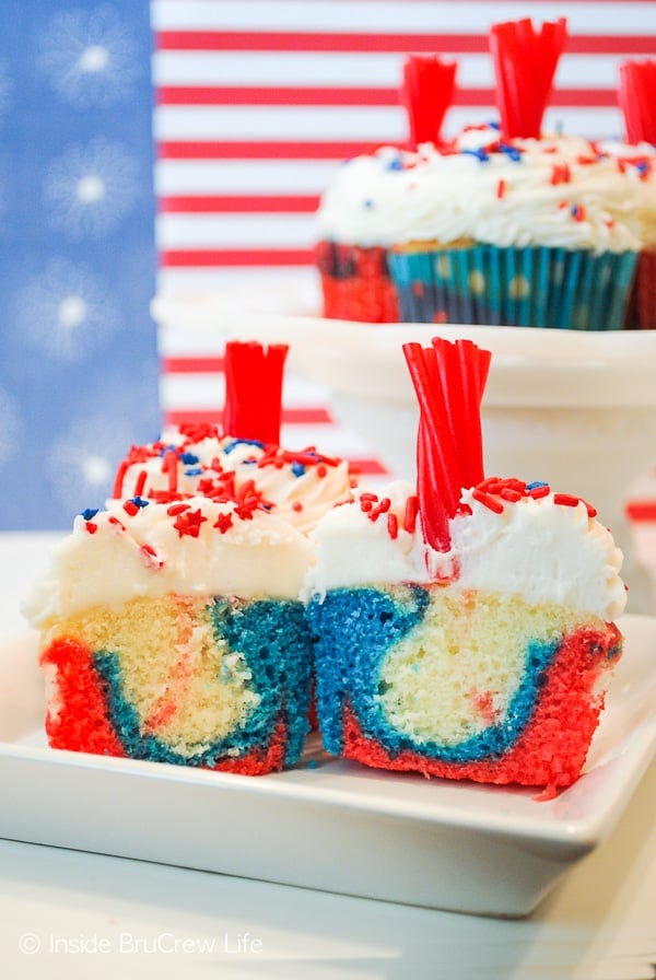 firecracker cupcakes