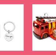 firefighter gifts  always come home to me i love you firefighter keychain and firetruck whiskey decanter