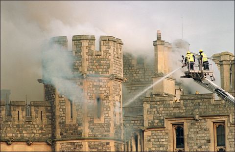 firefighters battle a huge blaze at windsor castle