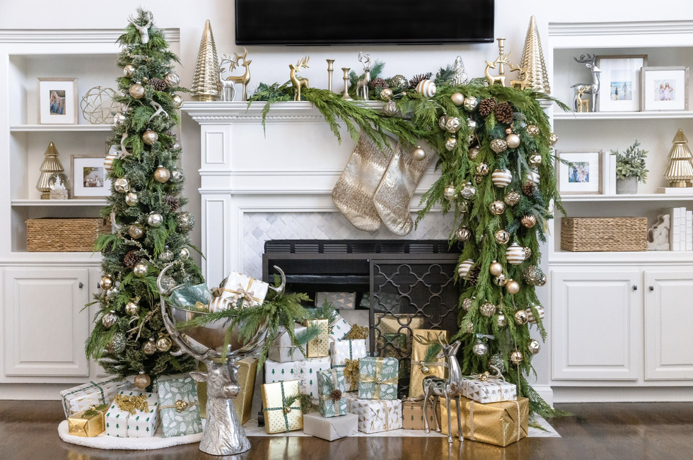 How to Make Your Fireplace Festive With Presents