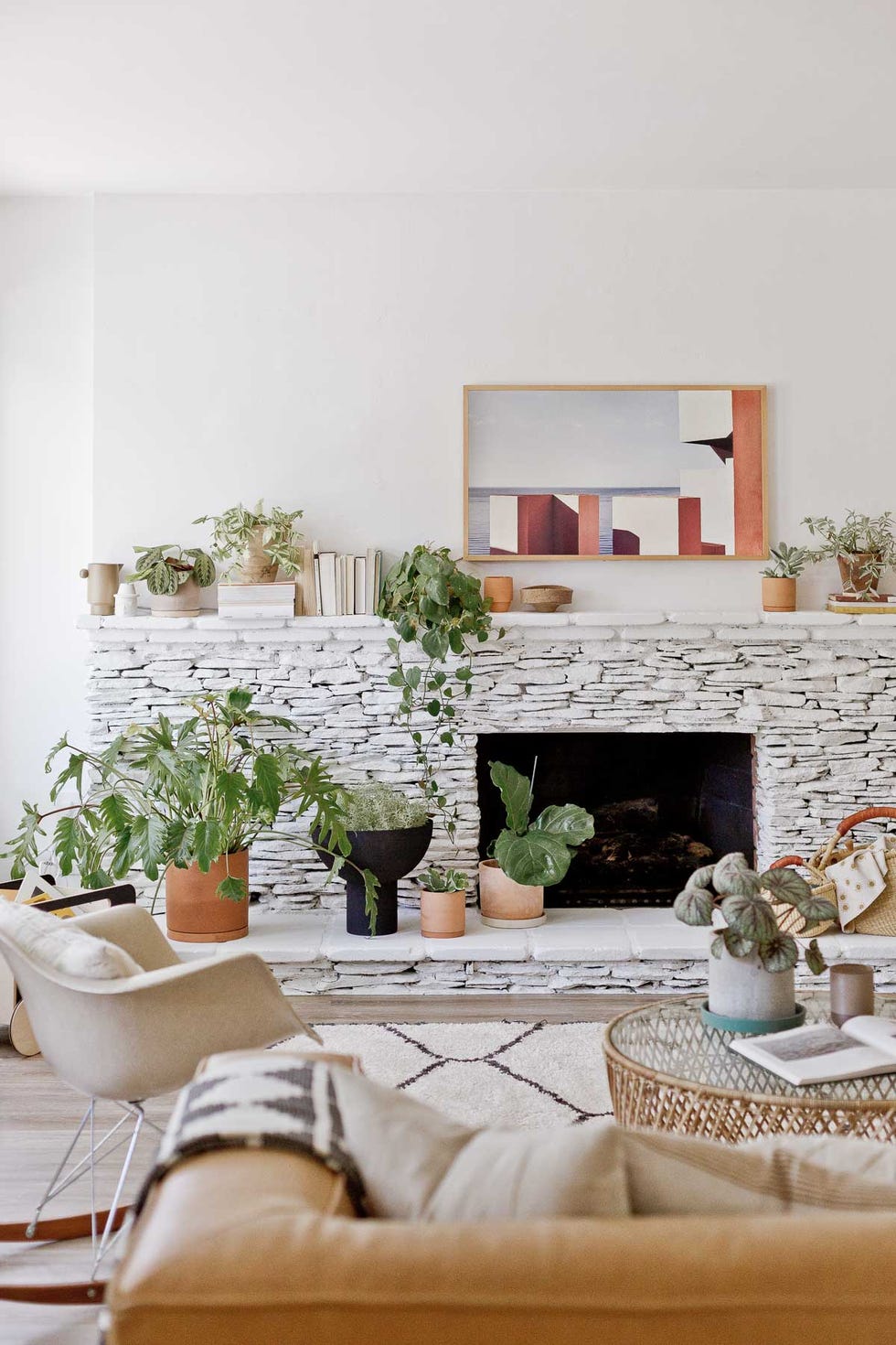 boho fireplace