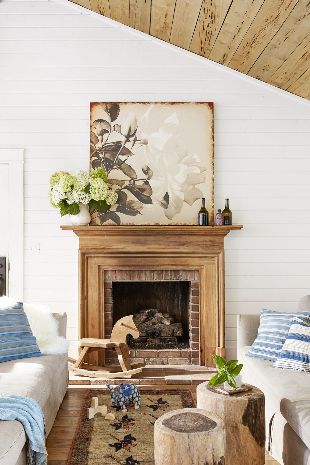 rustic wooden fireplace mantel designs