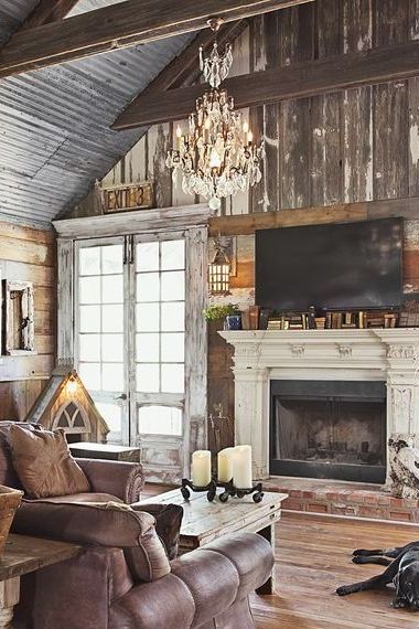 Buy Rustic Wood Fireplace Mantel Shelf Distressed Farmhouse