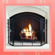 arched diamond 3 panel fireplace screen