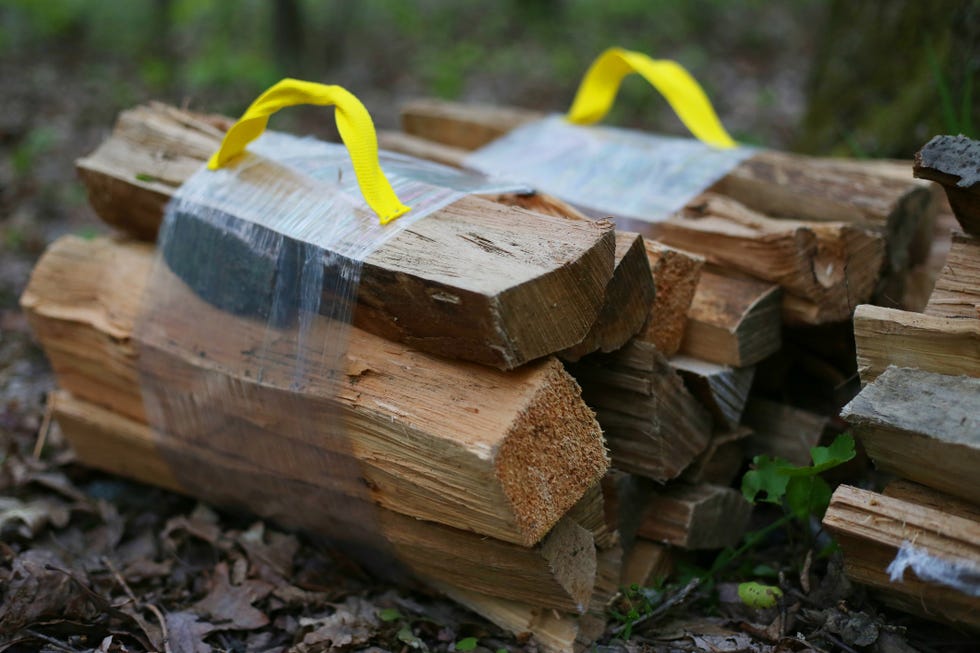 firewood at a campsite