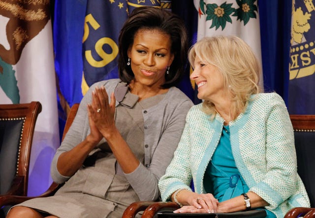 michelle obama and jill biden discuss military spouse employment at pentagon