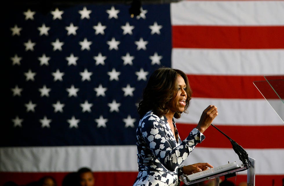 first lady of the united states michelle obama visits denver, co to help get out the vote for colorado senator mark udall and governor john hickenlooper