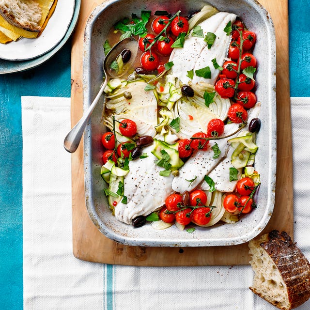 Fish in Crazy Water Traybake