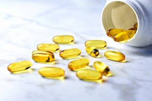 potje met omega 3 visolie supplementen