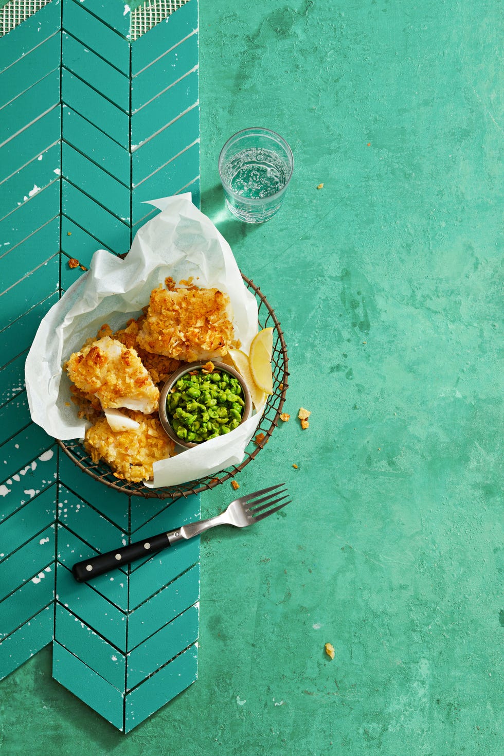 fish and chips in a basket