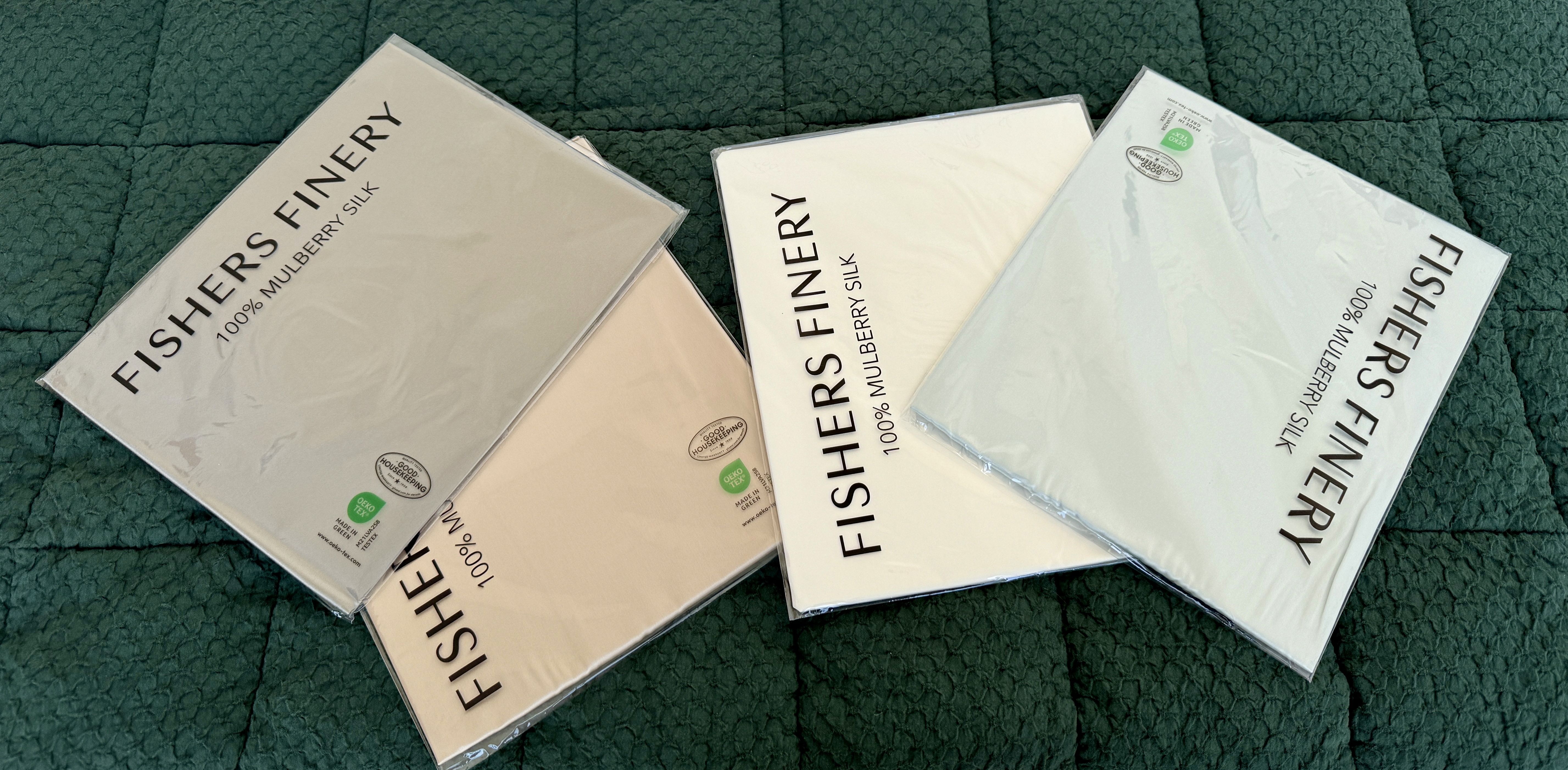  Fishers Finery 25mm 100% Pure Mulberry Silk Pillowcase, Good  Housekeeping Winner (Light Green, Queen 2 Pack) : Home & Kitchen