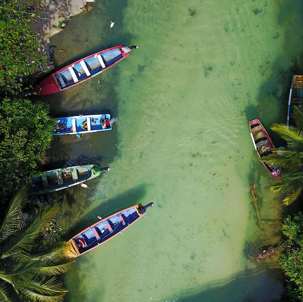 Fishing boats on White River, Ocho Rios, Jamaica