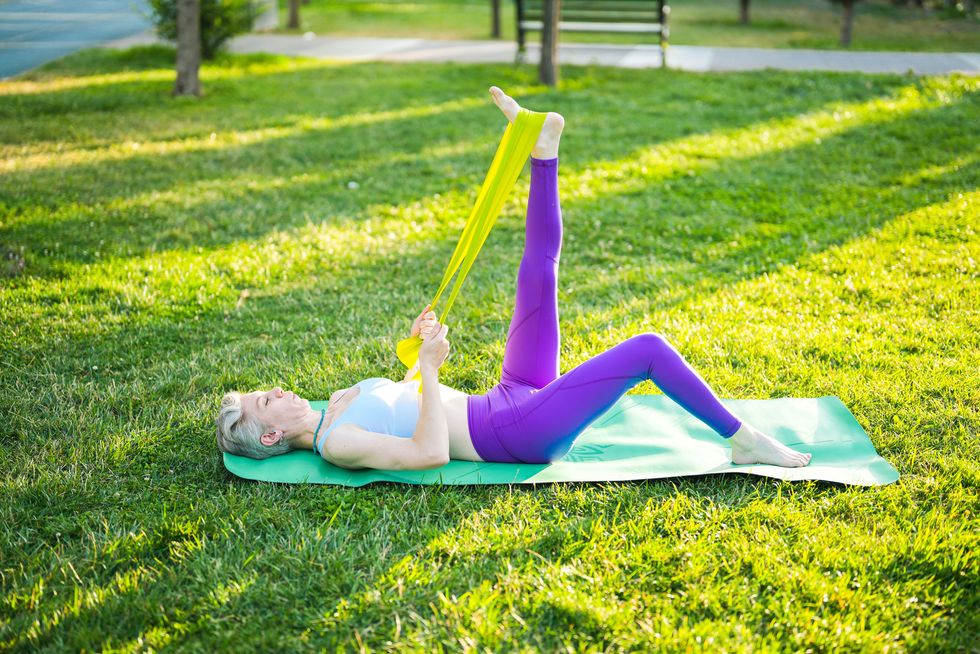 supine hamstring stretch