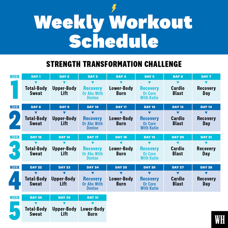 Weekly Workout Plan with Denise And Katie Austin