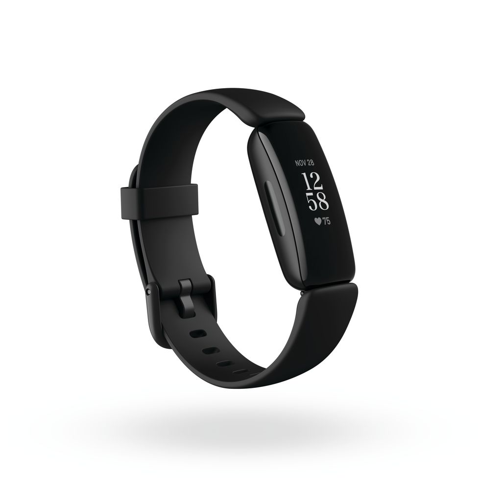 product render of fitbit inspire 2, 3qtr view, in black