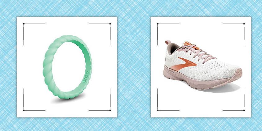 fitness gifts silicone ring and brooks running shoe