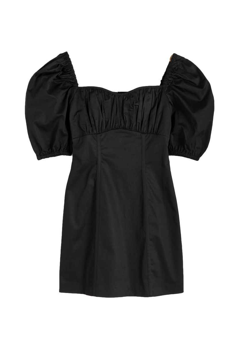 Clothing, Black, Sleeve, Dress, Shoulder, Blouse, Little black dress, Cocktail dress, Outerwear, Neck, 