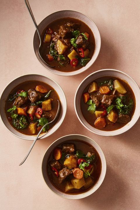 bowls of spice beef stew