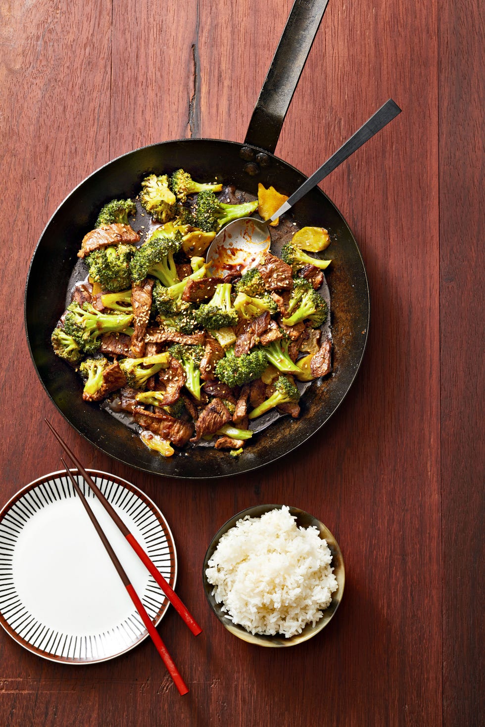 five spice steak and broccoli
