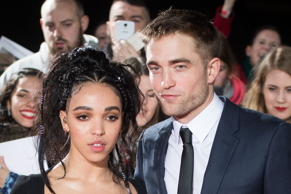 london, england february 16 fka twigs and robert pattinson arrive at the lost city of z uk premiere on february 16, 2017 in london, united kingdom photo by samir husseinsamir husseinwireimage