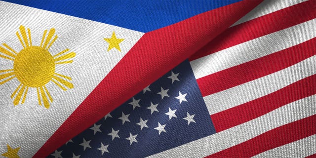 united states flag, philippines flag