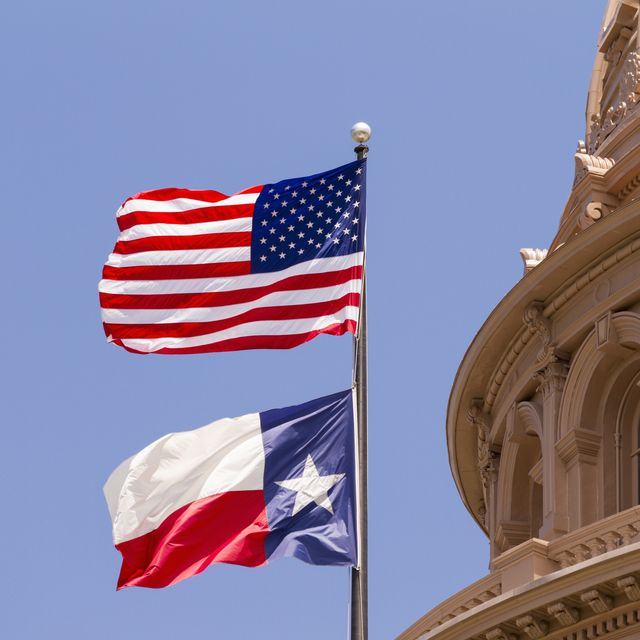 banderas, capitolio estatal de Texas, Austin