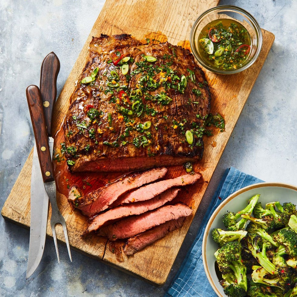 marinated flank steak with citrus garlic marinade