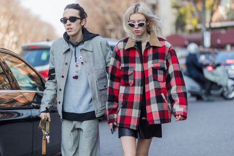 flannel outfits street style milan fashion week 2017
