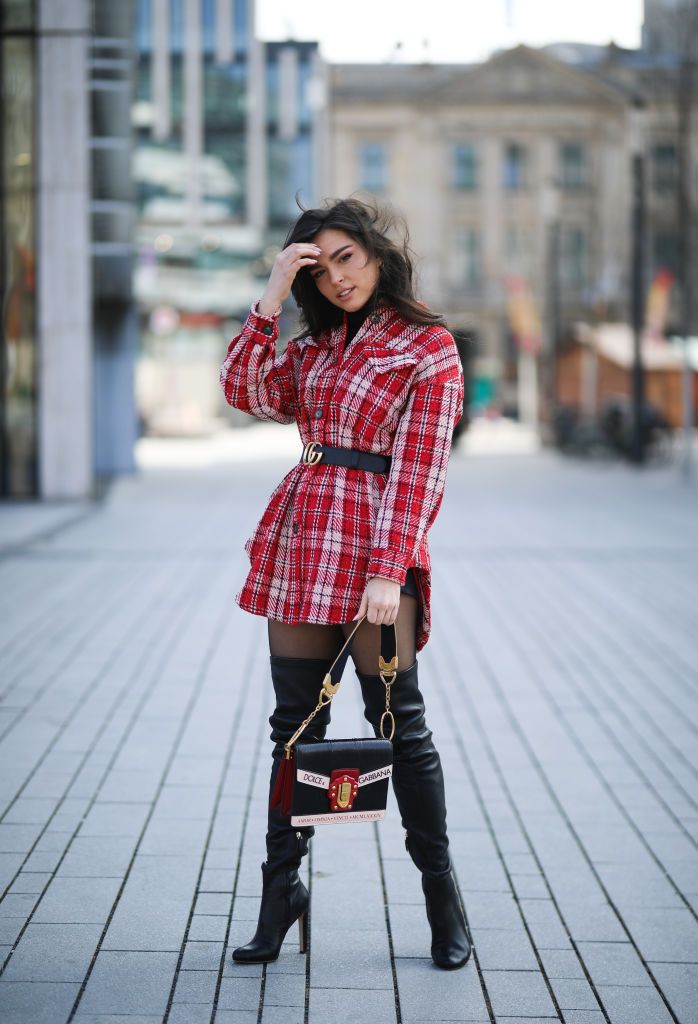 Flannel and shop dress outfit