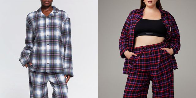 Vs Victorias Secret Flannel Long Pajama Set Top/Bottom Tartan Plaid S  Regular