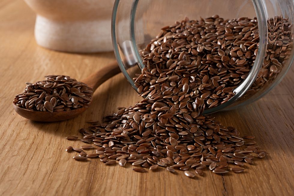 flax seed close up
