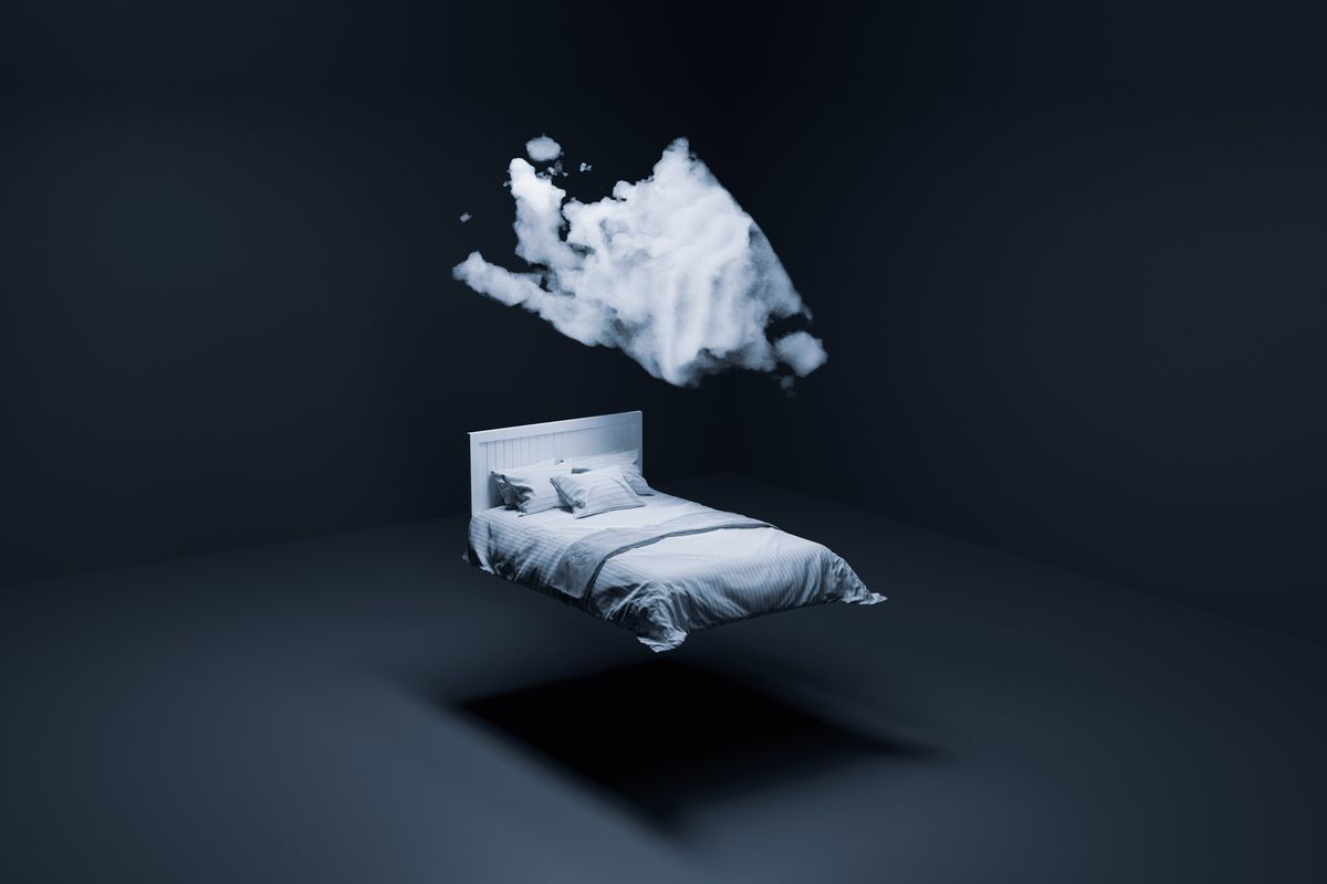 floating bed and cloud