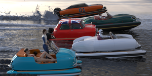 floating motors coches clasicos convertidos en barcos