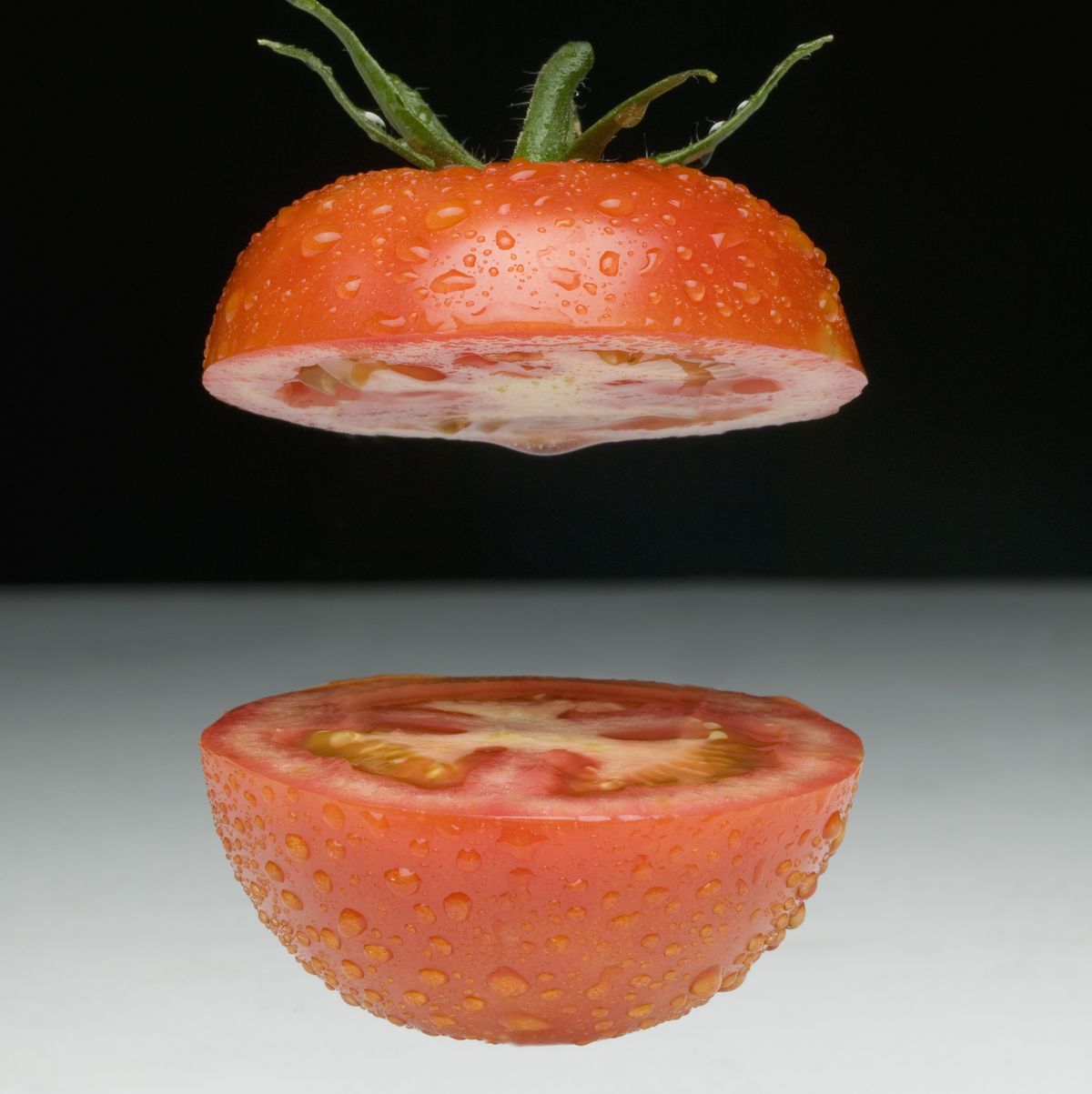 Floating split tomato