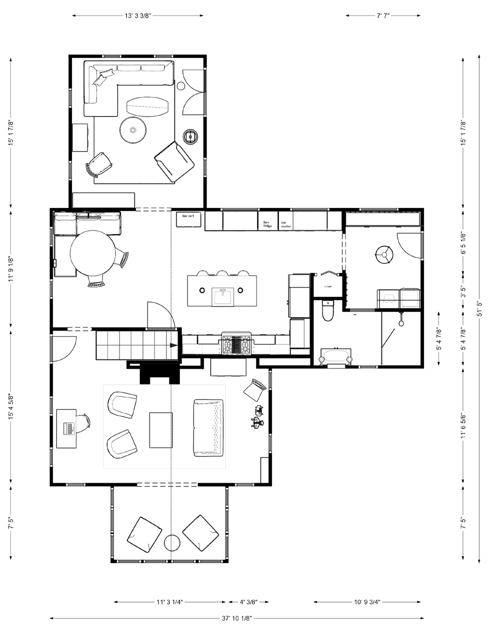 architectural floor plan of a house layout