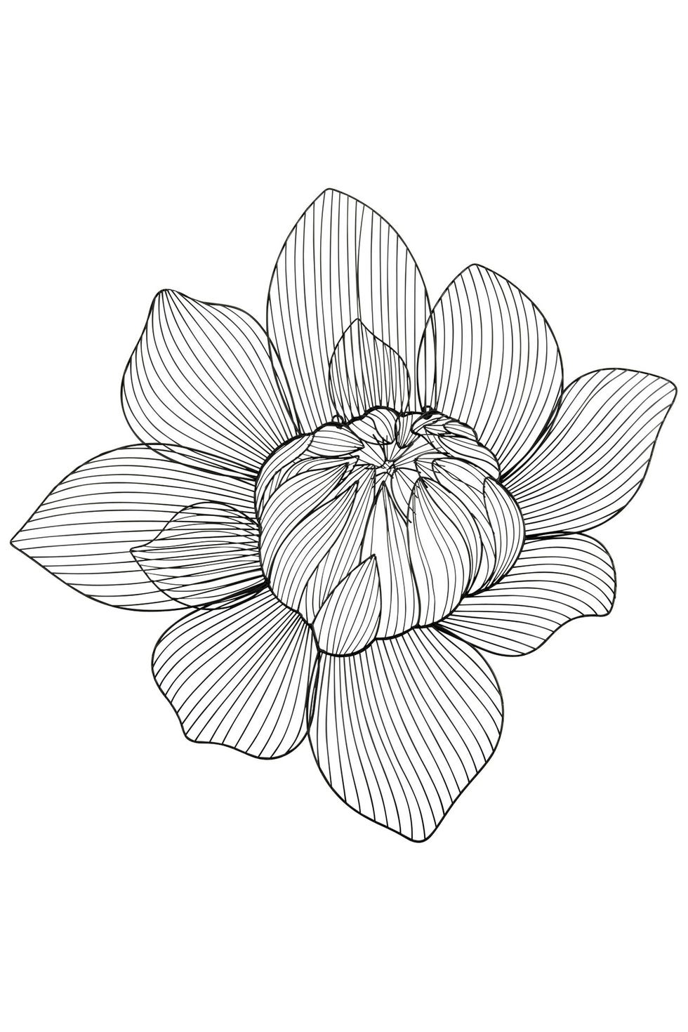 flor decorativa de alambre negra, modelo jembrana