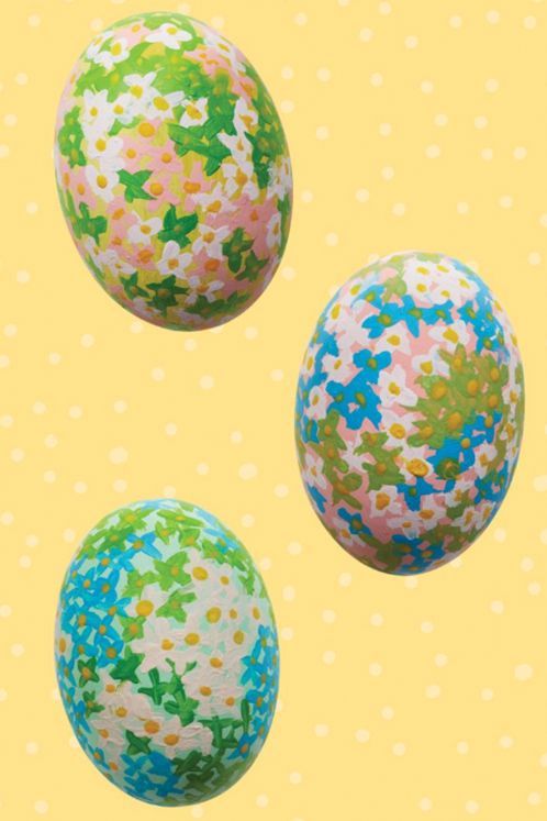 floral easter egg painting ideas