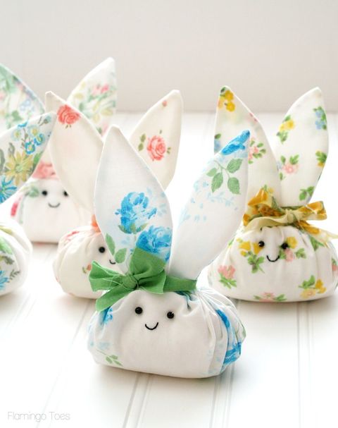 floral fabric bunnies bunny crafts