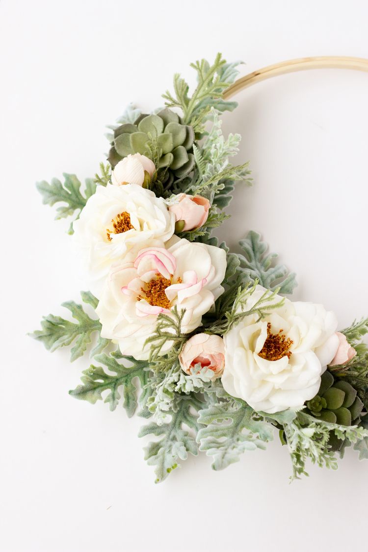 faux floral wreath craft