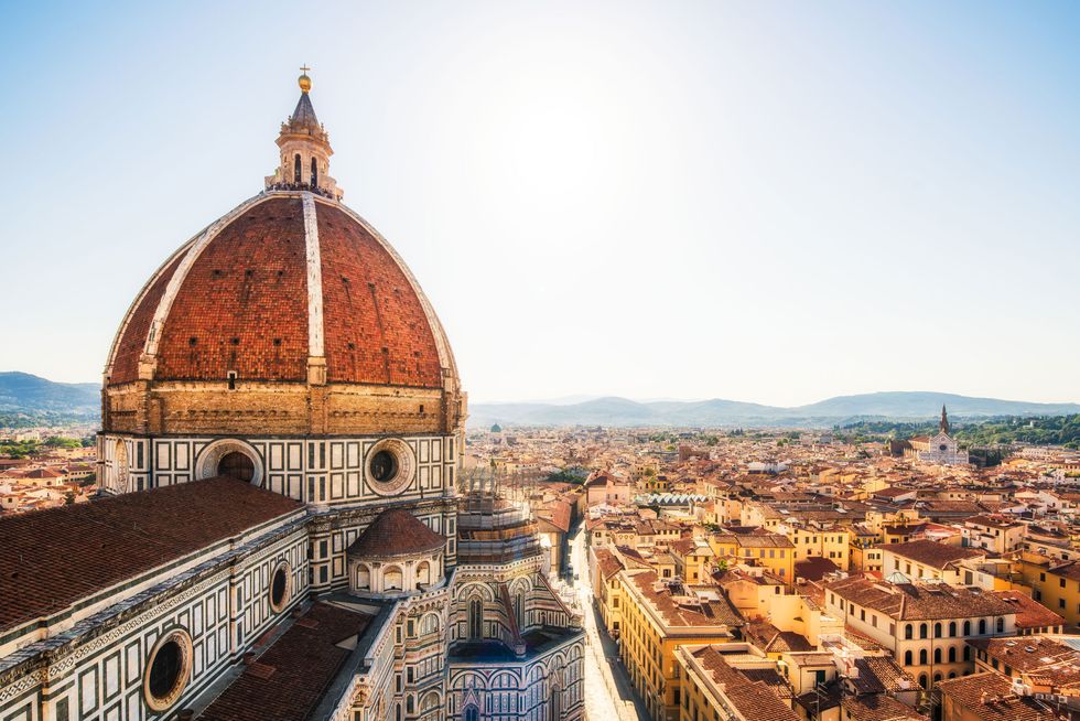 view on cityscape and the dome of the cathedral of florence