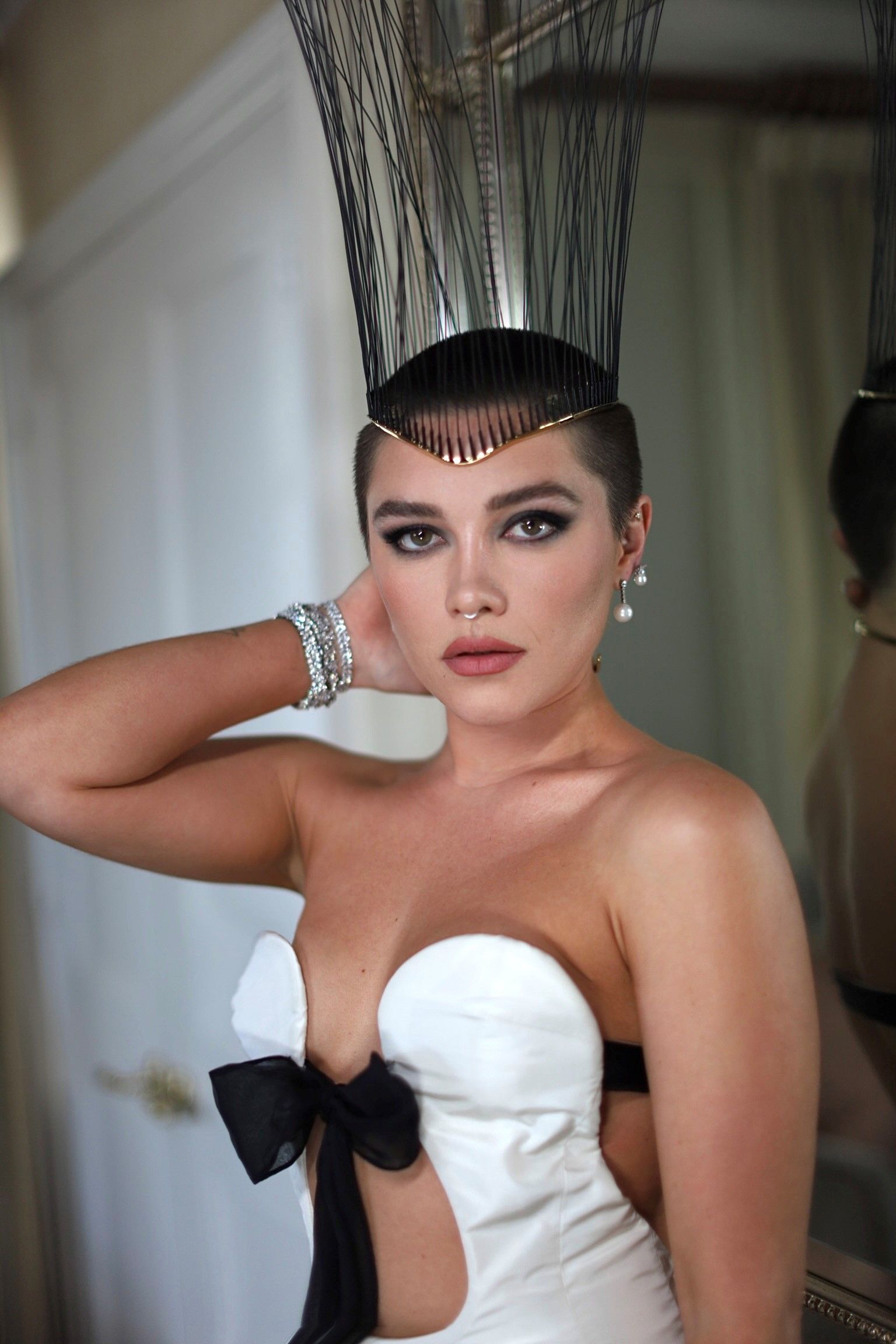 Florence Pugh debuts her shaved head at the 2023 Met Gala