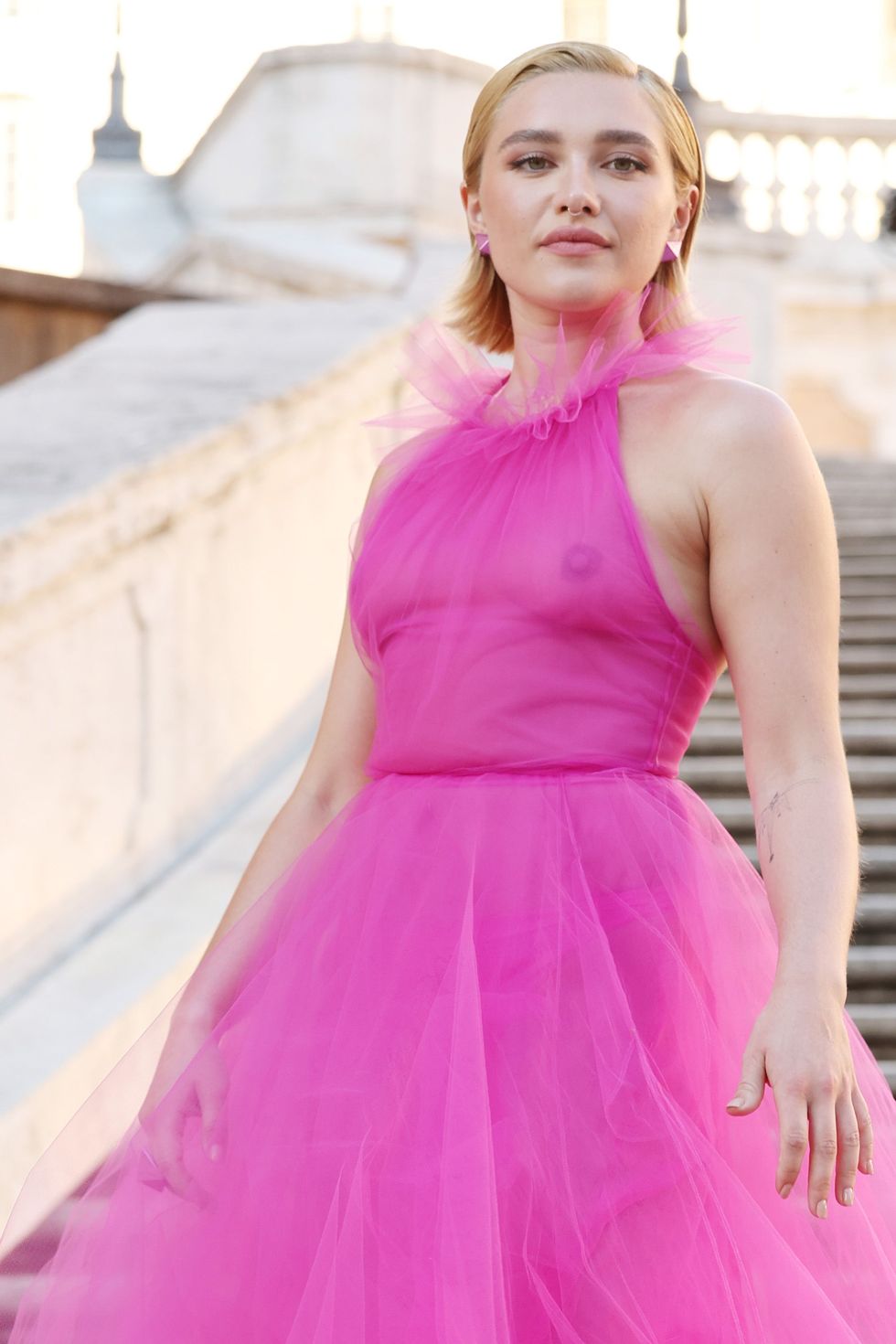Florence Pugh Responds to Trolls Over Sheer Pink Dress